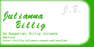 julianna billig business card